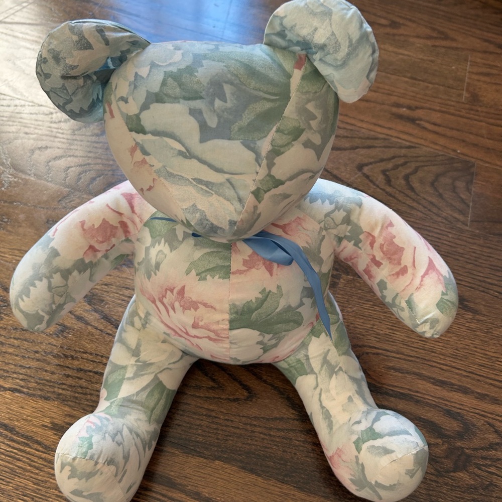 Floral Patterned Teddy Bear Toy